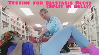 Testing for Diastasis Recti DR [upl. by Fransisco80]