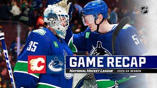 Flames  Canucks 106  NHL Highlights 2023 [upl. by Arimak]