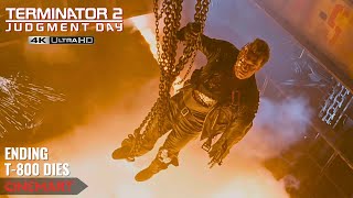 TERMINATOR 2 1991  Ending Scene  The T800 Dies Scene 4K UHD [upl. by Osrick]