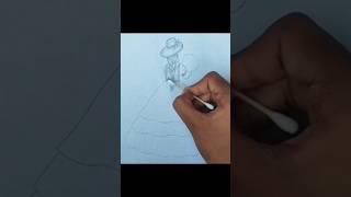 Girl holding flowers💐 drawing art shorts youtubeshorts [upl. by Harvie]