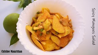 Episode 169  Spicy Mangoes Salad  Salade Mangues  Cuisine Mauritian [upl. by Delphine]