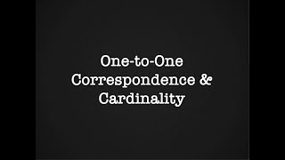 Early Numeracy OnetoOne Correspondence amp Cardinality [upl. by Arfihs644]