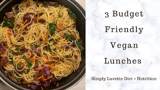 3 Budget Friendly Vegan Lunches  Simply Lavette vegan plantbased plantbasedlunch veganlunch [upl. by Ennayrb]