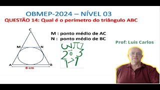 📌 OBMEP 2024 QUESTÃO 14 NÍVEL 3 📌 [upl. by Koy822]