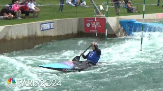 Evy Leibfarth qualifies in kayak slalom wins canoe slalom an hour later  NBC Sports [upl. by Toft264]