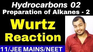 Hydrocarbons 02  Preparation of Alkanes 02  Wurtz Reaction  and Frankland Reaction  JEENEET [upl. by Yesnek992]