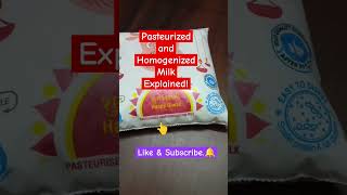 Pasteurized and Homogenized milk explained‼️newslearningstudyenglish shortsytshortsviralvideo [upl. by Anahpets556]