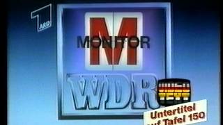 Hinweistafel Videotext Untertitel Monitor ARD 1991 [upl. by Areht]