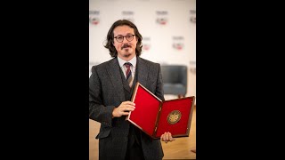 David Engels receives the medal for quotCourage and Integrityquot Laudatio and Speech Warsaw 2892024 [upl. by Boy27]