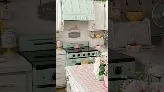 Charming Shabby Chic Kitchen cozyhome kitcheninspiration shabbychic cottagecore cottagestyle [upl. by Lennad]