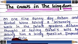 Akbar Birbal Story The crows in the kingdom  English moral story writing  english story telling [upl. by Howlend]