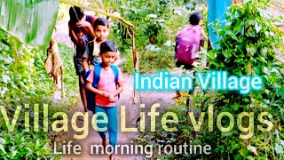 Indian Village Life Morning Routine West Bengal village Medinipur village MrGaneshofficialn8y [upl. by Nylatsirhc135]