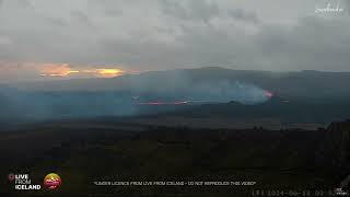 Iceland Volcano Lava Flows North And South  13 6 24 [upl. by Steffin]