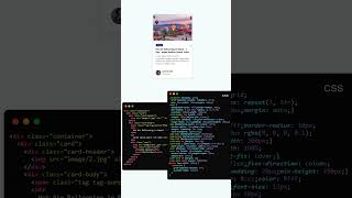 Card design using HTML CSS only htmlcss shorts shortsfeed webdesign webdevelopment coding [upl. by Gherardo]