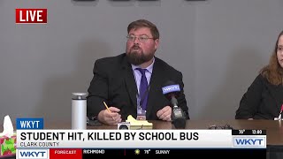 Superintendent holds press conference after student hit killed by school bus [upl. by Terrill]