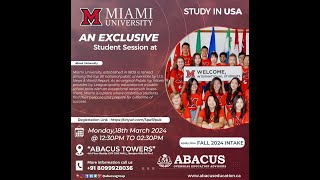 Exclusive Student Session at Abacus  Miami University on 18th March 2024 1230PM to 230PM [upl. by Idak]