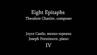 Eight Epitaphs  Theodore Chanler [upl. by Noraa]