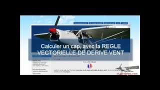 Calcul dun cap avec la REGLE VECTORIELLE DE DERIVE VENT [upl. by Yelsehc]