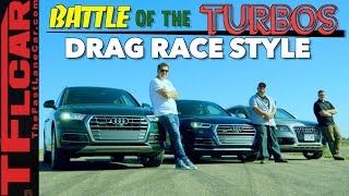 Drag Race Audi Q5 vs SQ5 vs Q5 Turbo Diesel [upl. by Savick]