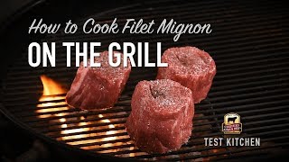 How to Cook Filet Mignon on the Grill [upl. by Afatsuom95]