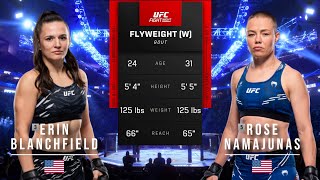 ERIN BLANCHFIELD VS ROSE NAMAJUNAS FULL FIGHT UFC EDMONTON [upl. by Laurice621]