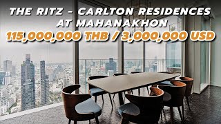 Condo Virtual Tour EP124  The RitzCarlton Residences at MahaNakhon  2 Bedrooms 264 SQM [upl. by Racklin855]