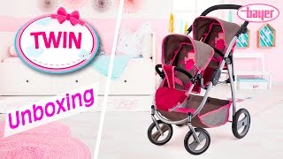 Twin  Dolls Pram  Puppenwagen  Unboxing  Bayer Design [upl. by Neslund]