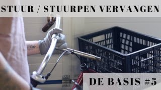 Fiets stuur  stuurpen demonteren  Fietsstuur vervangen [upl. by Duile9]