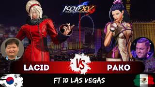 KOF XV ▰ LACID MeitekunShermieAsh vs PAKO Duo LonLuongChizuru▰ FT 10 Las Vegas KOFXV KOF15 [upl. by Lachman]