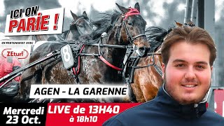 ICI on PARIE  Agen Quinté et pronostics en live de lhippodrome Mercredi 23 Octobre 2024 [upl. by Kale]