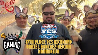 YuGiOh YCS Richmond 37th Place  Mannadium w Calamity Lock  Daniel RamirezMedina [upl. by Laekim]