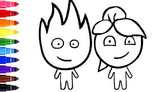 how to draw a fireboy and watergirl  fireboy and watergirl [upl. by Kare]