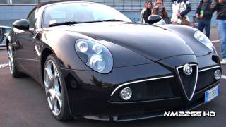 Alfa Romeo 8C Spyder LOUD Revs [upl. by Einwahr370]