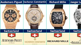 Top 50 Famous Swiss Luxury Watch Brands [upl. by Alrick]