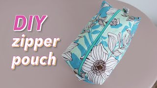 Easiest Zipper Box Pouch Sewing Tutorial  Useful DIY Gifts Part 2 [upl. by Schlesinger204]