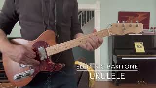 Handmade electric baritone ukulele  Tele style [upl. by Petra449]