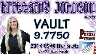 Brittainy Johnson Vault TWU 14 Nationals Day 3 [upl. by Everett]