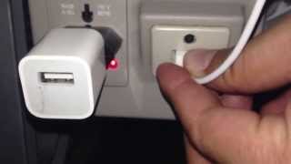 KOREAN AIR  BOEING747400 Economy class Power Outlet amp USB port [upl. by Artinek]