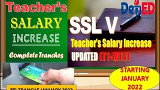 Salary Increase for DepEd January 2022 3rd Tranche of SSL V [upl. by Halsted363]