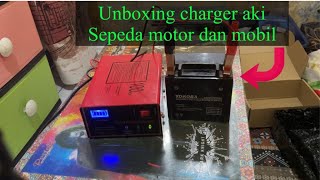 Unboxing Charger Aki Sepeda Motor dan Mobil II Charger Aki Kering dan Aki Basah Motor dan Mobil [upl. by Nahshunn]