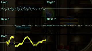 Casino Street Zone Act 1  Sega Genesis Remix Oscilloscope View [upl. by Eldnek]