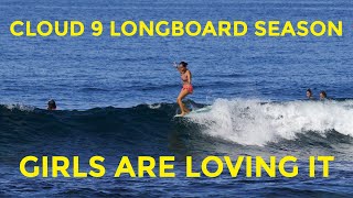 GIRLS LONGBOARD SESSION AT CLOUD 9 SIARGAO ISLAND [upl. by Aneer]