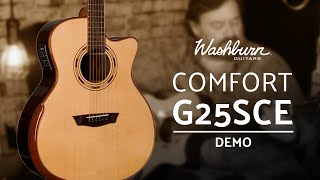 Acoustic Guitar Demo Washburn Comfort G25SCE [upl. by Norud115]