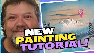 PAINTING A BOB ROSS PAINTING WITH BOB ROSS INSTRUCTOR HAROLD WEEKS asmr trending howto [upl. by Means831]