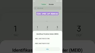 Cara cek IMEI hp sendiri tanpa ribet  biar gi kena blokir bea cukai lohh shorts youtubeshorts [upl. by Htebzile]