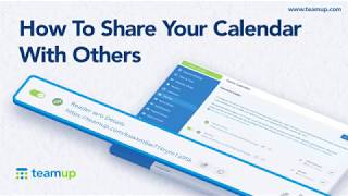 Teamup Tutorial How To Share Your Calendar With Others [upl. by Schmeltzer]