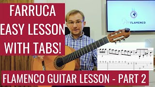 Farruca Falseta Flamenco Guitar Lesson with TABS  EASY Flamenco Guitar Lesson for Beginners [upl. by Esemaj]