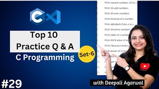 Top 10 Practice Questions and Answers of C Programming  Practice Set6  C Programming Tutorial 29 [upl. by Greff29]