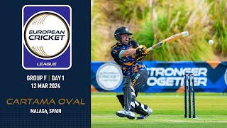 🔴 European Cricket League 2024  Group F Day 1  Cartama Oval Malaga Spain  T10 Live Cricket [upl. by Jolynn]