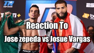 Reaction To jose zepeda vs Josue Vargas [upl. by Onaicilef]